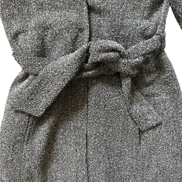Guess Gray Winter Coat Faux Fur Collar Wool Blend Long Belted Pockets Women’s 2 - Picture 2 of 13